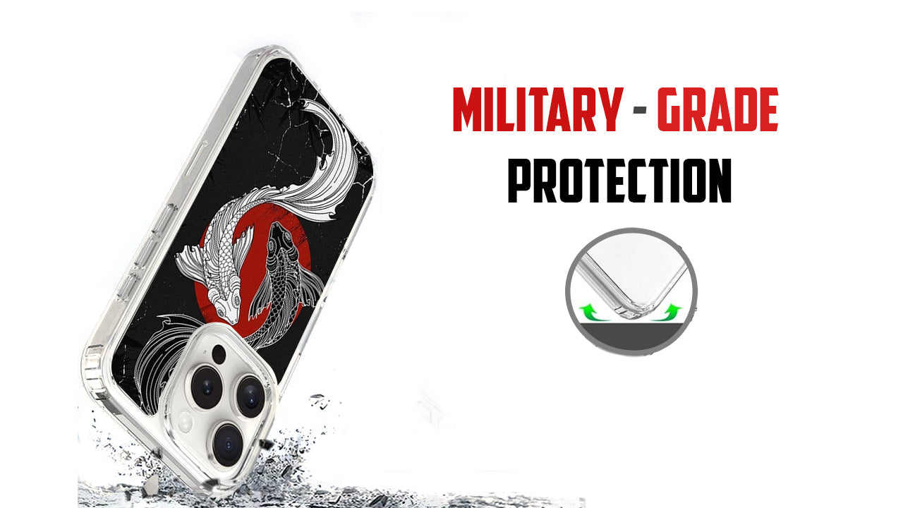 Yin Yang Koi Fish Art Phone Case – Aesthetic Japanese Design