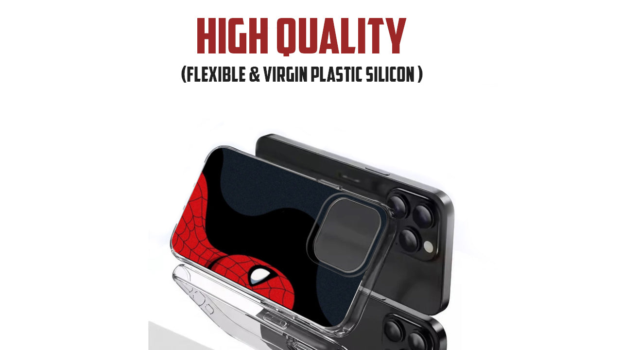🔴🔵 Peeking Superhero Phone Case – Comic Book Inspired Design