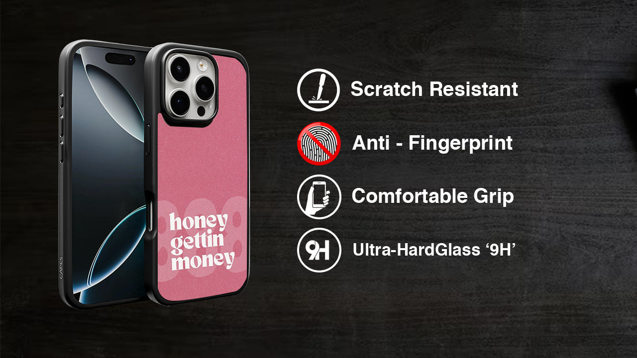 "Honey Gettin Money" Aesthetic Quote Phone Case – Pink Positive Vibes