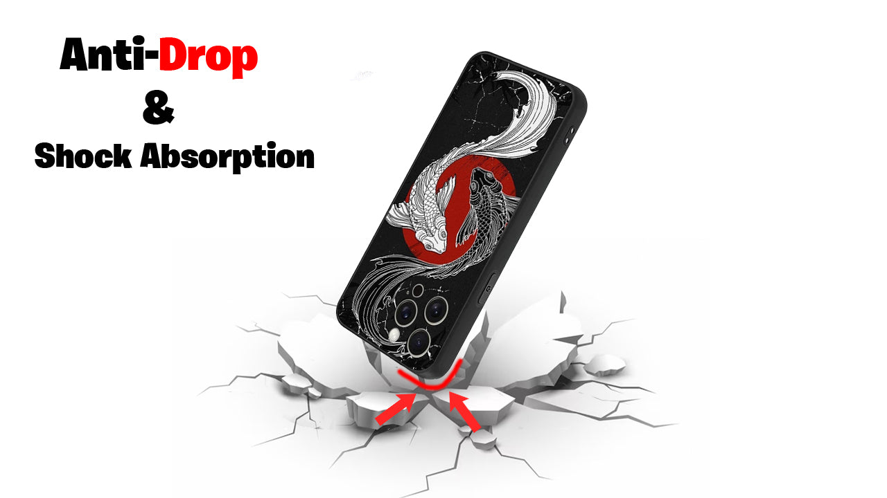 Yin Yang Koi Fish Art Phone Case – Aesthetic Japanese Design