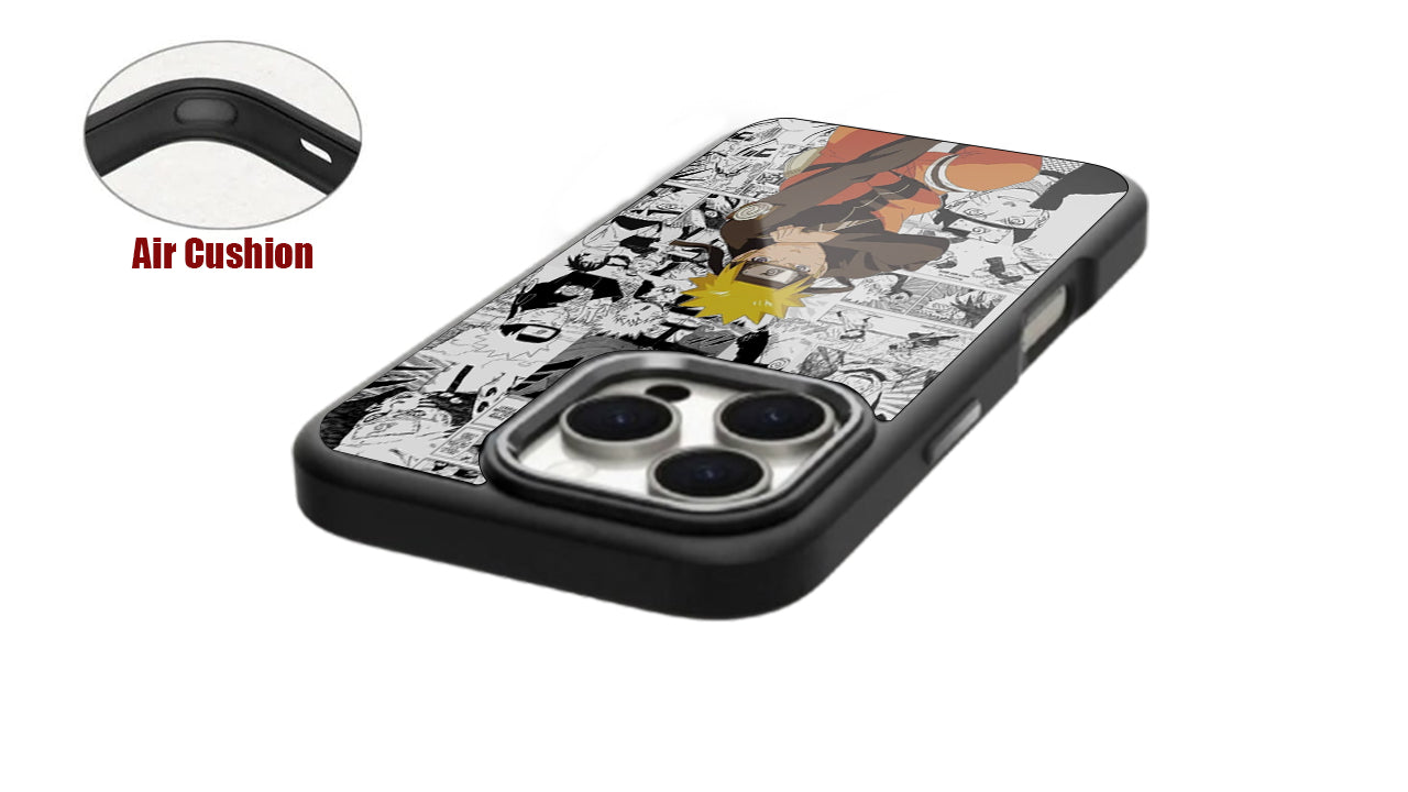 Shonen Manga Collage Phone Case – Bold Orange Ninja Design