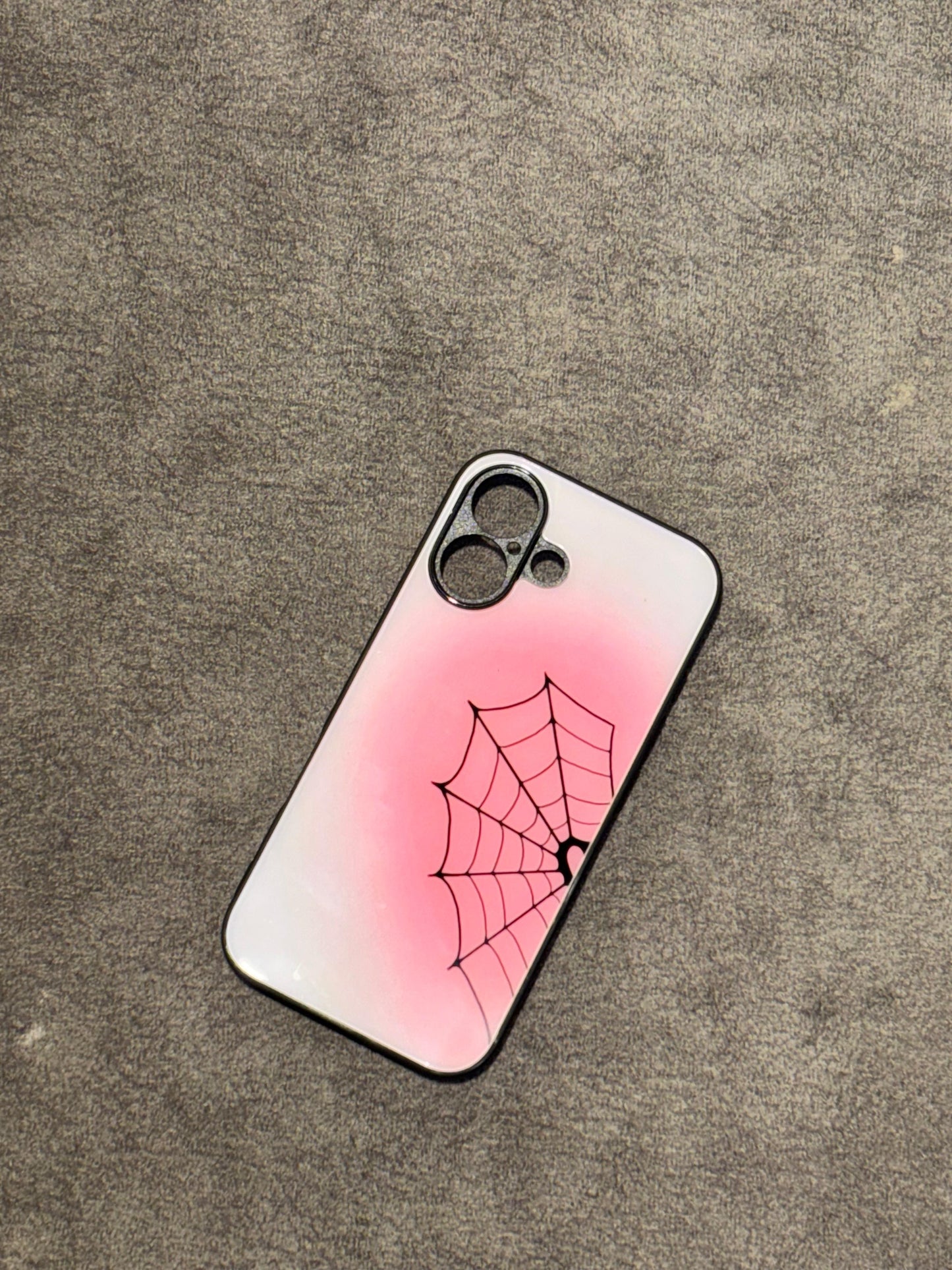 Pink Spiderweb Aesthetic Phone Case – Y2K Goth Vibe for Trendsetters