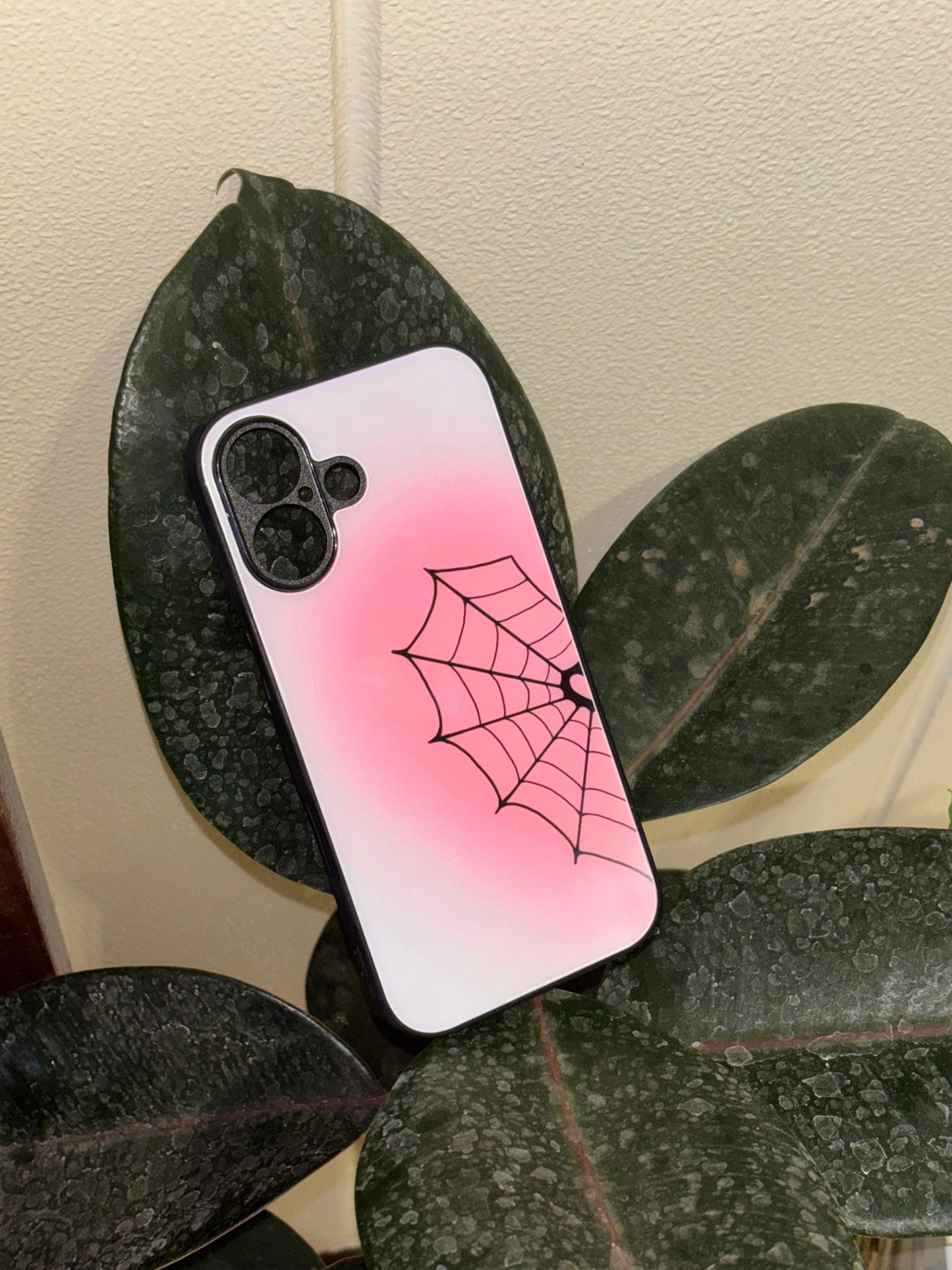 Pink Spiderweb Aesthetic Phone Case – Y2K Goth Vibe for Trendsetters