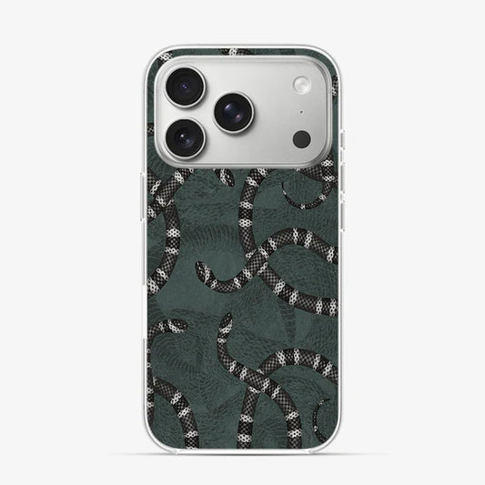 Black Snake Aesthetic Phone Case – Dark Y2K Reptile Pattern Cover