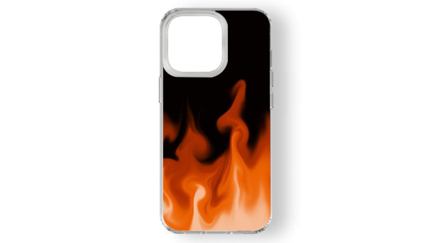 Blazing Flame Aesthetic Phone Case – Fire Print for Baddie & Y2K Style