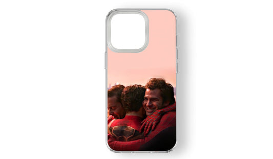 Spider-Man No Way Home Hug Phone Case - Iconic Trio Embrace Art