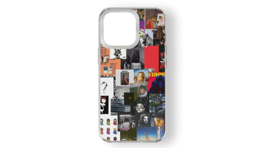 Vintage Music & Pop Culture Collage Phone Case – Retro Art Design