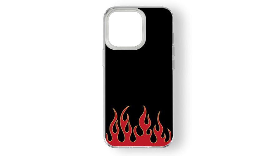Fiery Red Flames Phone Case – Hot Rod Aesthetic Design
