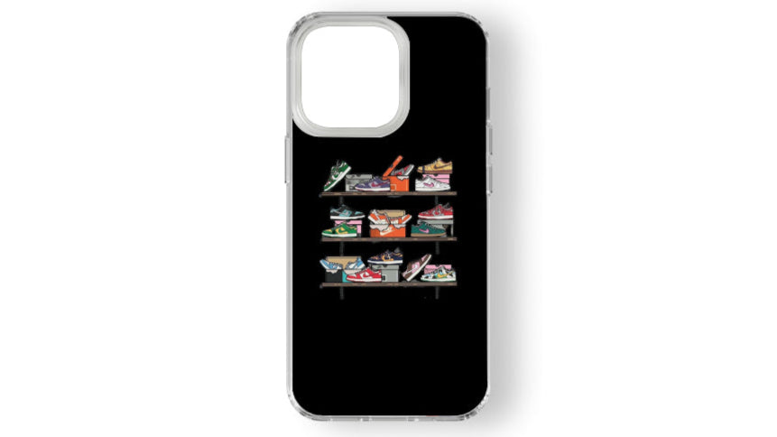 Minimal Sneaker Rack Phone Case – Streetwear Hype Shoe Display