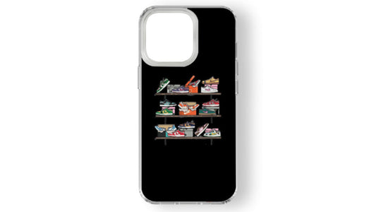 Minimal Sneaker Rack Phone Case – Streetwear Hype Shoe Display
