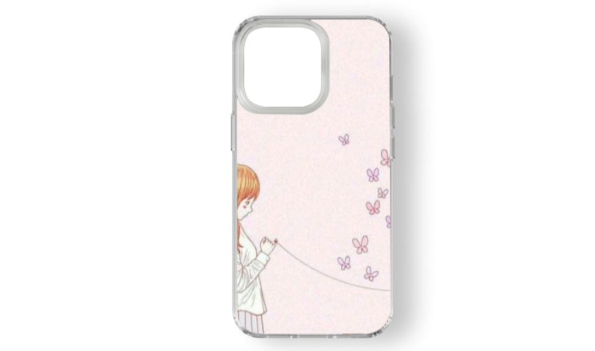 ed String of Fate Anime Phone Case – Pastel Aesthetic Girl & Butterflies