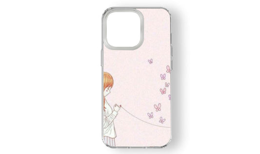 ed String of Fate Anime Phone Case – Pastel Aesthetic Girl & Butterflies