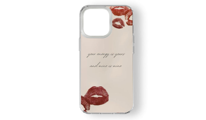 "Your Energy is Yours" Pink Lips Aesthetic Phone Case – Empowerment Quote