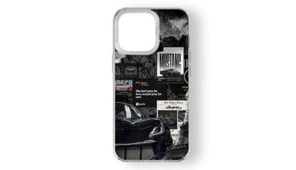 Vintage Car Enthusiast Phone Case – Mustang Supra Racing Collage