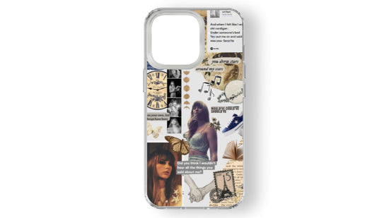 Taylor Swift Lyrical Aesthetic Phone Case – Music Collage Swiftie Design