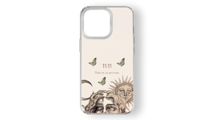 11:11 Celestial Aesthetic Phone Case – Butterfly & Affirmation Art
