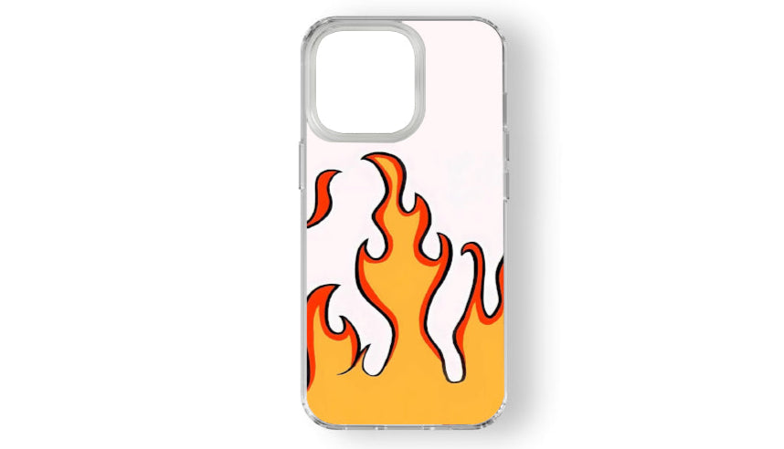 Classic Orange Flames Phone Case – Hot Rod Racing Style