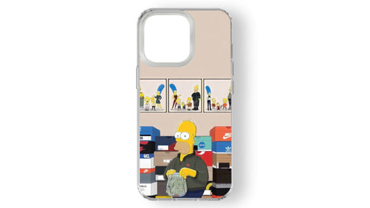 Sneakerhead Homer Simpson Phone Case – Cartoon Streetwear Aesthetic