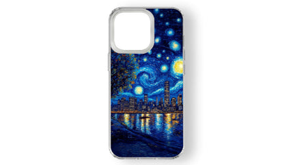 Van Gogh Starry Night Cityscape Phone Case – Artistic Painting Design