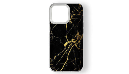 Luxurious Black Gold Marble Phone Case – Elegant Abstract Design