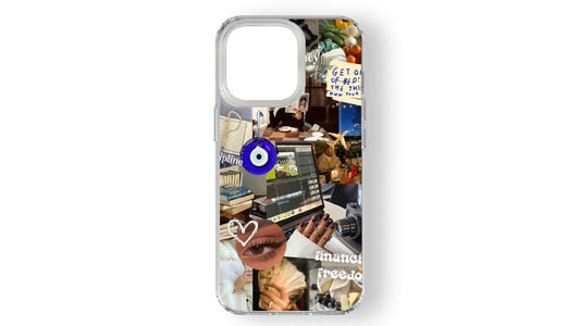 Financial Freedom Vision Board Phone Case – Collage Aesthetic Cover