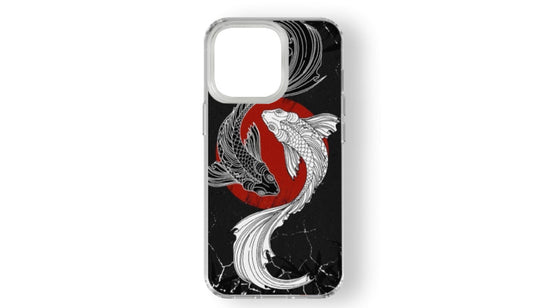 Yin Yang Koi Fish Art Phone Case – Aesthetic Japanese Design