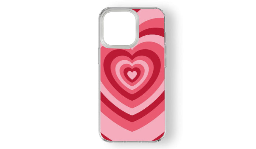 Red Gradient Heart Phone Case – Aesthetic Love Core Design