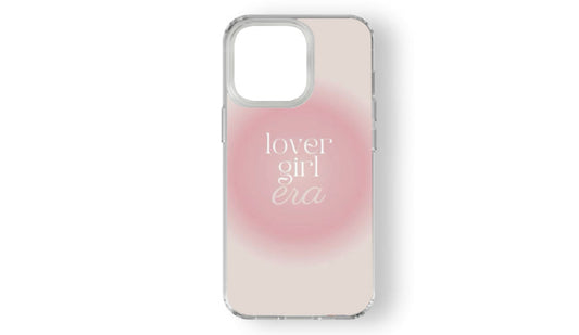 Lover Girl Era Aesthetic Phone Case – Gradient Pink & Beige Style