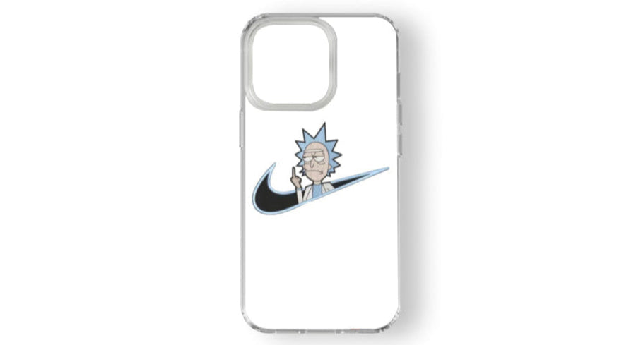 Rick and Morty Nike Swoosh Parody Phone Case – Cartoon Fan Design