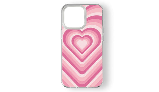 Pink Retro Heart Swirl Aesthetic Phone Case