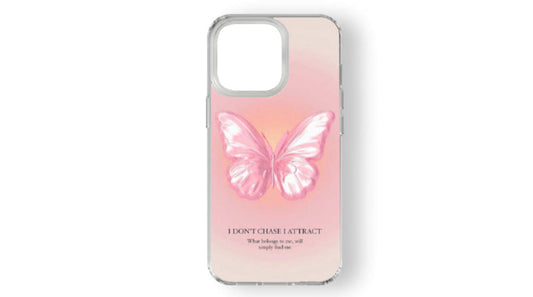 Pink Butterfly Law of Attraction Phone Case – Manifestation Vibes