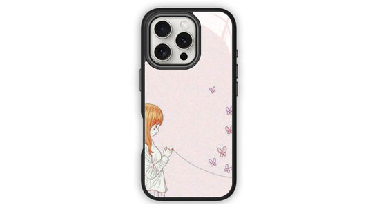 ed String of Fate Anime Phone Case – Pastel Aesthetic Girl & Butterflies