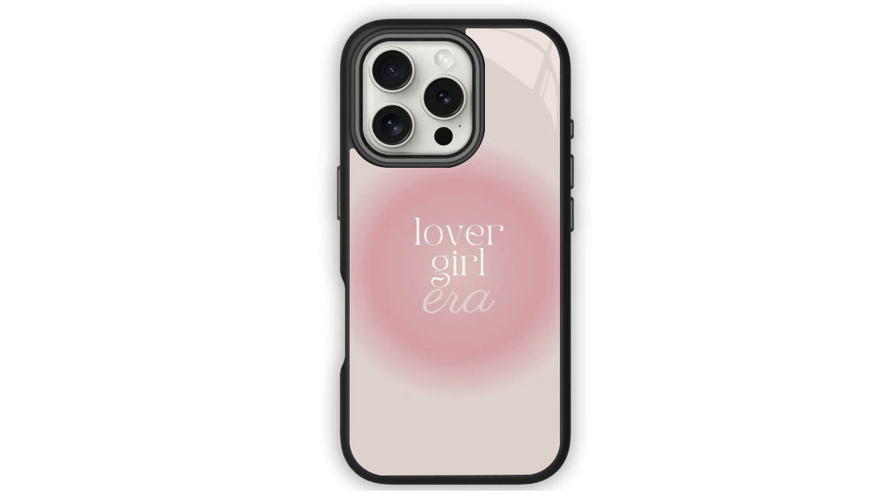 Lover Girl Era Aesthetic Phone Case – Gradient Pink & Beige Style
