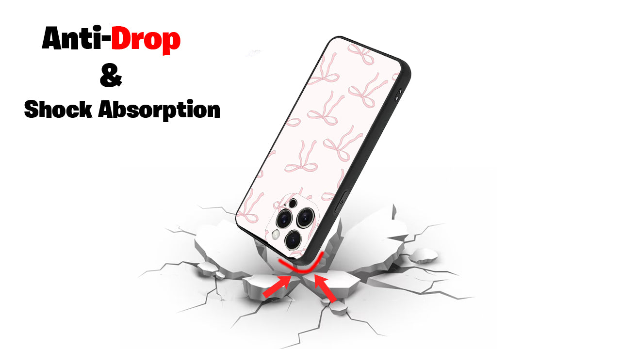 Pastel Pink Bow Phone Case – Coquette Y2K Aesthetic Design