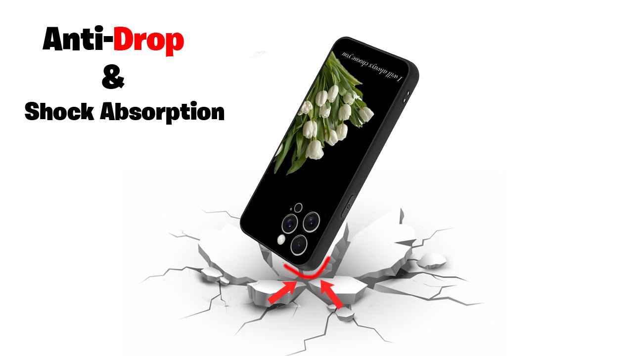 Romantic White Tulip Bouquet Phone Case – "I Will Always Choose You"