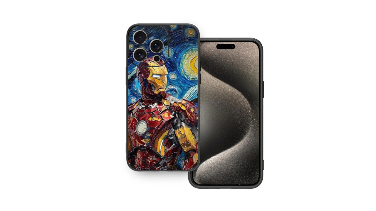 Iron Man Starry Night Phone Case – Marvel Superhero Art