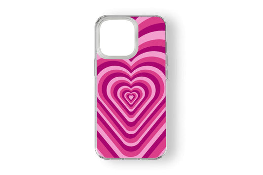 Bubblegum Pink & Purple Heart Phone Case – Y2K Aesthetic Design