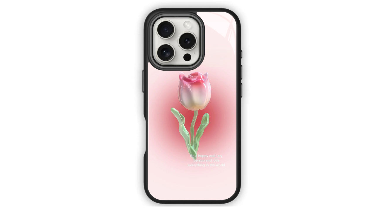 3D Tulip Phone Case – Positive Vibes & Floral Aesthetic