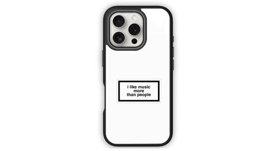 "I Like Music More Than People" Quote Phone Case – Music Lover Essential
